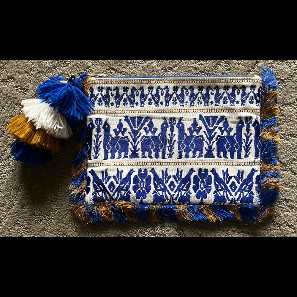 FIGUE hand-made in India llama Clutch